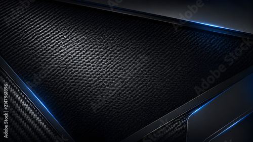 Premium Black Carbon Fiber Texture Background with Modern Weave Pattern