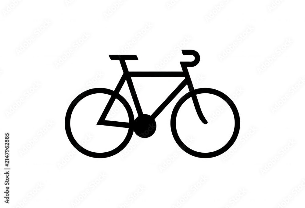 Fototapeta premium Bicycle Outline Transparent Background