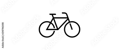 Bicycle Outline Vector Isolated Transparent Background