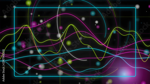 Obraz na płótnie abstract glowing lines
