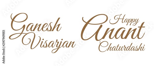 Canvastavla Elegant festive greeting for Ganesh Visarjan and Anant Chaturdashi, symbolizing