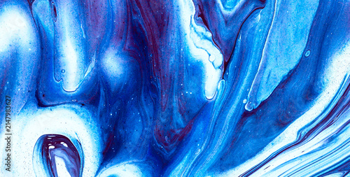 Konstfotografi Dynamic Acrylic Ink Swirls in Copyspace Background