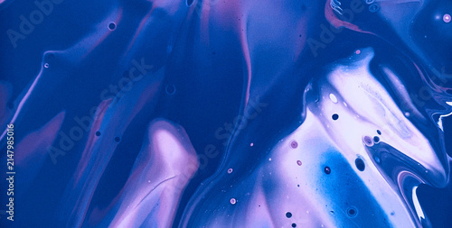 Gleaming Liquid Colors on Emulsion Art Canvas