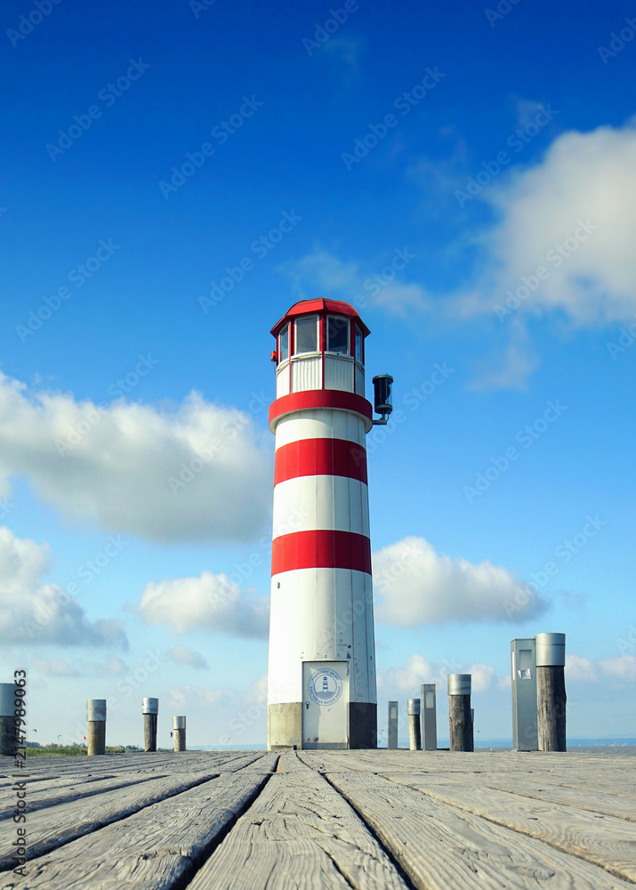 Fototapeta premium silence at the beautiful lighthouse in the summer morning