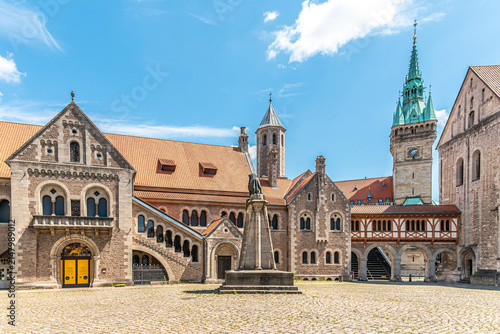 View at the Dankwarderode Castle in the streets of Brunswick - Germany