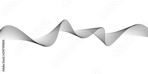 Quadro su tela Abstract wave element for design