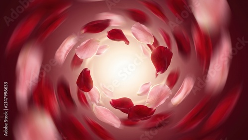 ose Petal Background – Romantic Radiant Glow