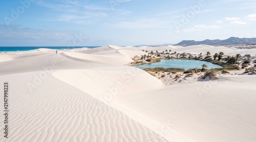 White Sand Dunes Under Soft Sunlight