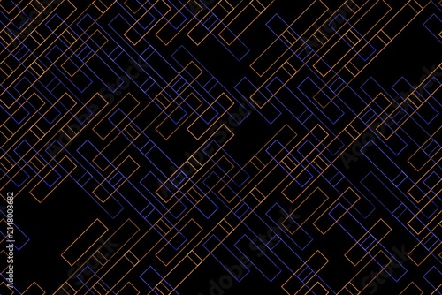 Foto Digital circuit diagram with interconnected lines and nodes