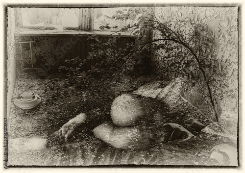 Canvas Print Forgotten souls linger beneath abandoned silence beyond fractured memories forever unseen