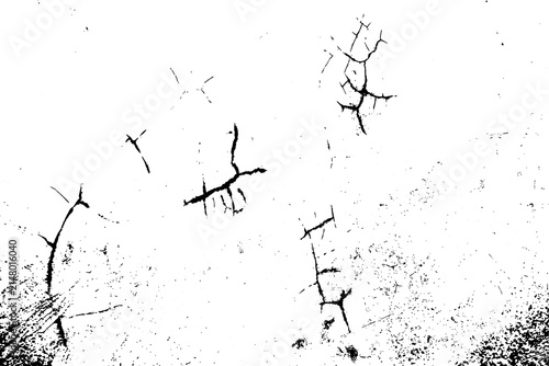 Distressed Grunge Overlay Texture with Cracks and Scratch Marks
