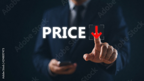 Quadro su tela Low price concept
