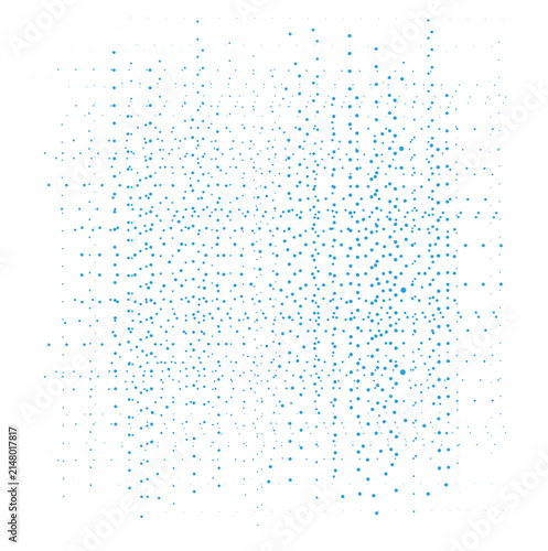 Abstract Random Blue Dot Pattern Background - Minimal Particle Texture - Modern Geometric Vector