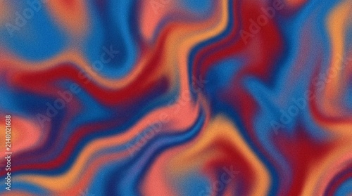 Gradient dynamic liquid wave abstract background concept with colorful vibrant orange blue red spectrum and fine grainy noise texture representing modern creative energy and digital transformation
