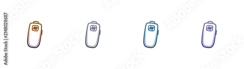 Obraz na plátně Remote shutter release icons set with colorful gradient design