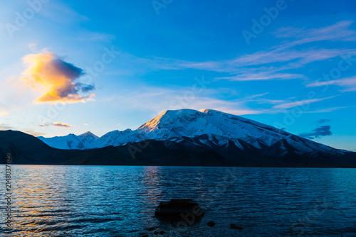 Canvas Print A collection of landscapes from the Pamir Plateau in Xinjiang, China, featuring