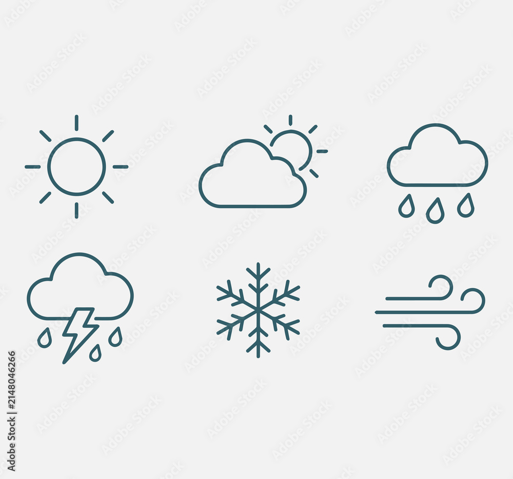 Obraz premium weather icons set