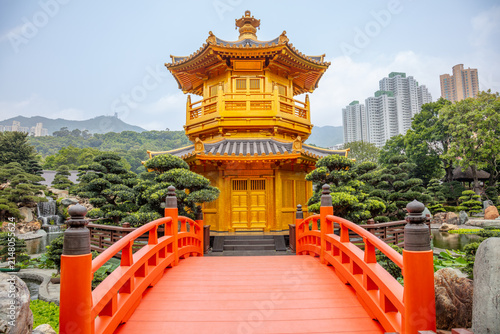 Golden Pavilion at Nan Lian Garden in Hong Kong