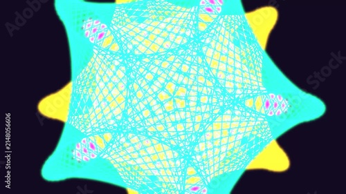 Abstract fractul neon line background  4k