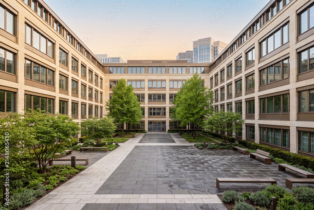 Naklejka premium Civic building and public urban architecture