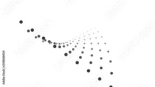 Black and White Dotted Grid Transformation Loop