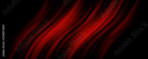 Minimal Red Color Waves on Black Background