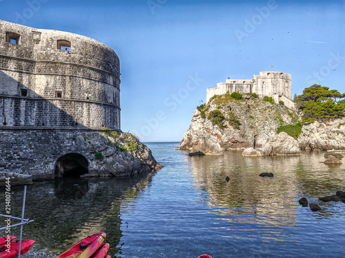 Majestic Fort Lovrjenac Standing as a Symbol of Historical Endurance Above the Deep Blue Adriatic Sea