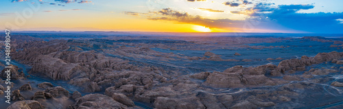 Canvastavla Aerial view of majestic yardang landforms in Gobi Desert at sunset, Dahaidao, Xi