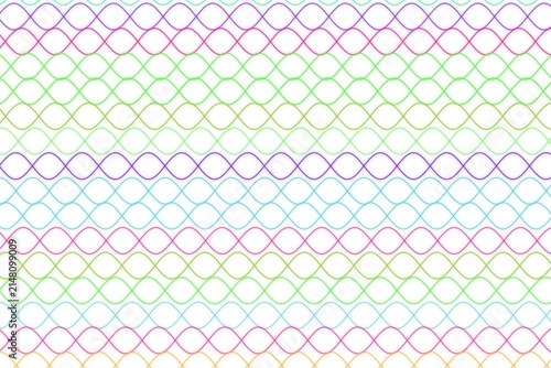 Fotografie Colorful abstract geometric pattern with interconnected loops