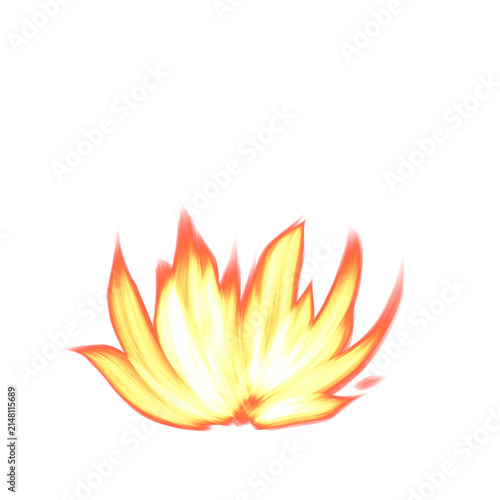 Fire flame isolated on transparent background