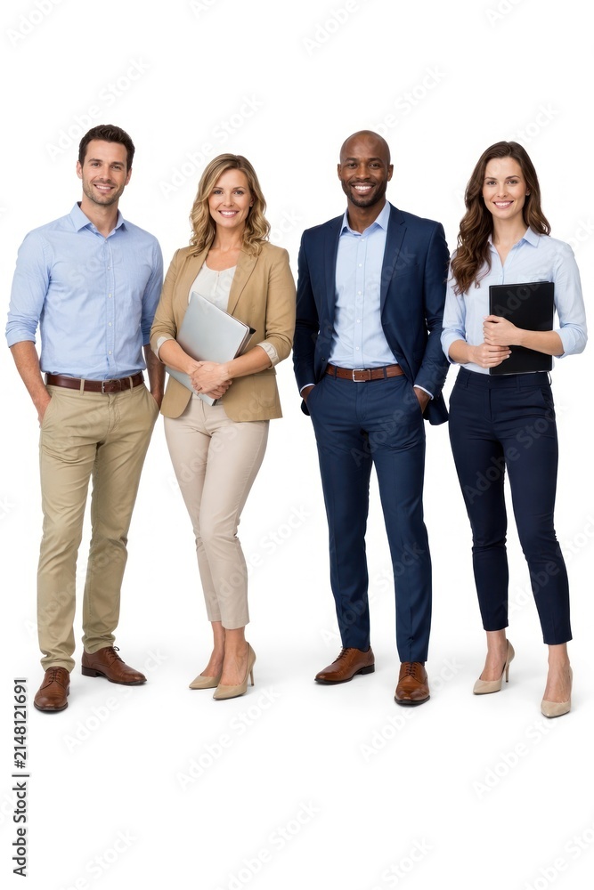 Fototapeta premium Professional diverse business team smiling