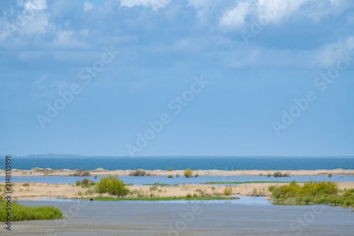 The Marker Wadden nature reserve in Lake Marker in the Netherlands, Flevo province. Artificial archipelago