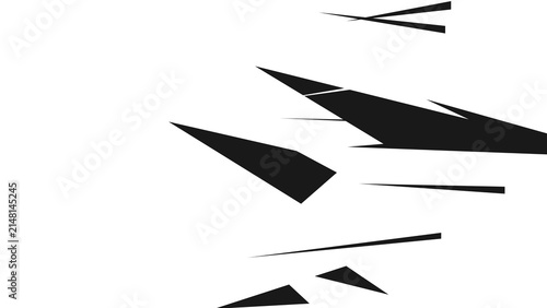 Obraz na płótnie Sleek white and black monochrome jagged shapes for creative graphic overlay on background