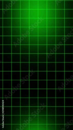 abstract green grid graph digital technology background, vertical green gradient background with square pattern graph paper grid
