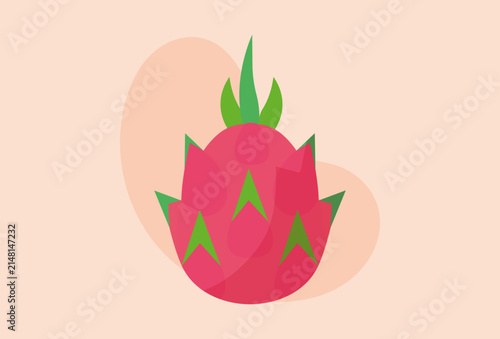 Dragonfruit Concept IllustrationVector Style