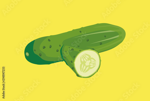 Cucumber Concept IllustrationVector Style