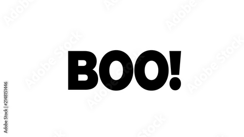 Halloween Boo popup and shaking animation on a green screen