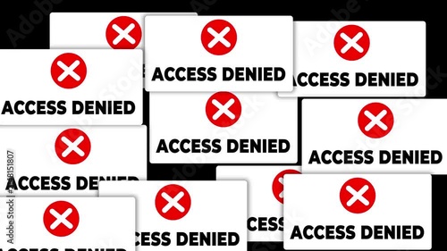 Access denied popup animation boxes on a green screen.Camera Access Permission Popup Animation with Deny Button Click, Device Camera Dialog, User Interface Notification, App Permission Request