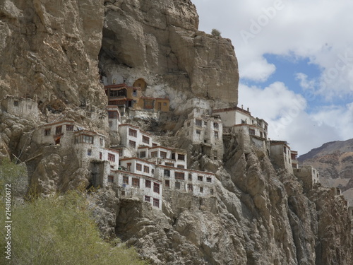 Canvastavla Phugtal Monastery Built into a Cliff in Zanskar Valley, Ladakh, India
