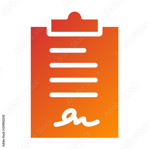 Obraz na plátne Contract Line Icon Style