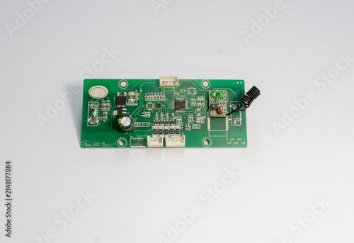 Canvas Print printed circuit boards using radio-technical components and parts for various de