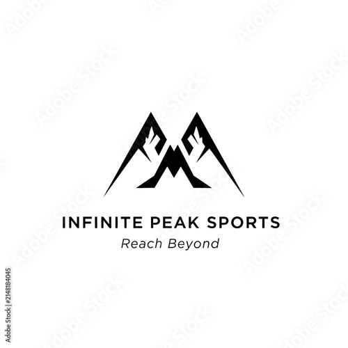 Infinite Peak Sports Logo - Mountain Emblem for Adventure and Outdoors