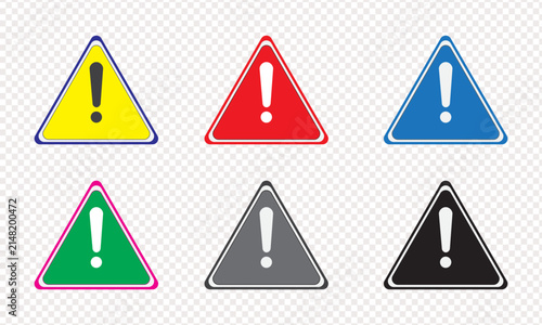 warning danger icon. triangle sign attention icon vector illustration