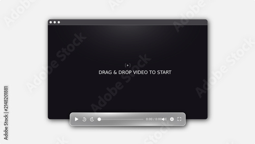 Minimalist Video Player Interface Mockup