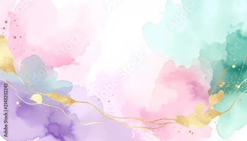 Watercolor abstract colorful artistic background texture.