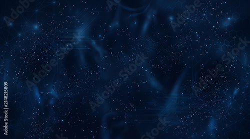 Seamless dark blue abstract texture featuring subtle luminous particles across a smooth clean surface, creating a modern futuristic background with elegant depth, soft glowing atmosphere, minimal desi