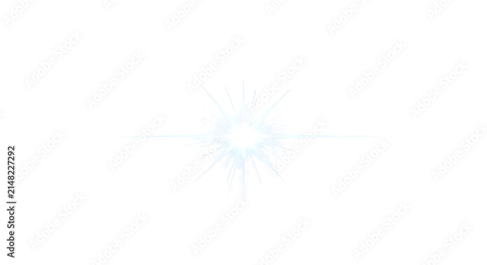 Fototapeta premium Abstract light flare effect isolated on a transparent background for decorative graphic design projects