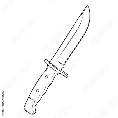 Fotografía knife isolated on white background