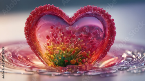 Heart shape for Love concept, Valentine's Day concepts. love symbol, concept for Valentine's Day, wedding etc. Heart elements for love concept design. AI generated image