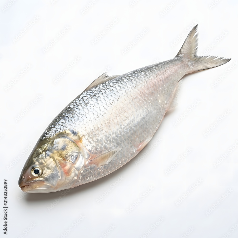 Fototapeta premium Whole raw fish on transparent background for cooking